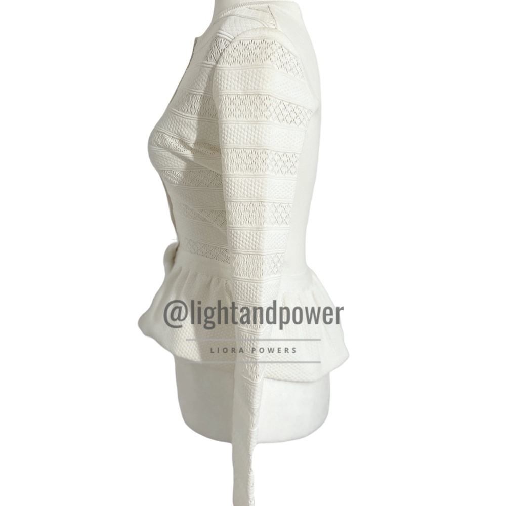Valentino White Peplum Jacket XS EUC - Picture 5 of 9